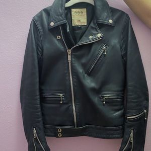 Vintage Leather Motorcycle Biker Punk Rock Jacket